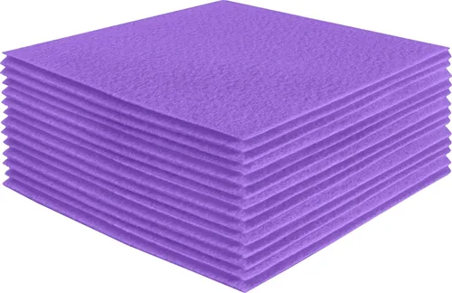Miniatura 147 de FabricLA Hojas de fieltro acrílico para manualidades, cuadrados de fieltro precortados suaves de 4 x 4 pulgadas (3.9 in x 3.9 in), utiliza hojas