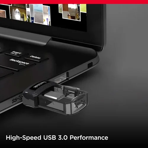 Miniatura 4 de SanDisk 32GB Ultra Dual Drive m3.0, microUSB y USB Type-A, USB de alta velocidad 3.0, diseño retráctil para dispositivos Android y computadoras