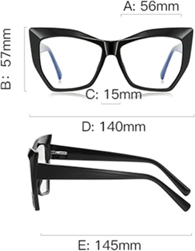 Miniatura 4 de Lentes de lectura para mujer, elegantes estilo Oprah, con bloqueo de luz azul y bisagra de resorte (transparente, 1.25, multiplicador_x)