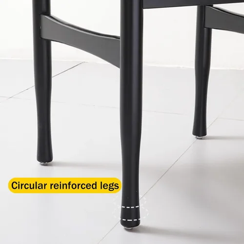 Miniatura 7 de Silla de comedor de madera maciza, sillas de cocina tapizadas, sillas de comedor de 4, silla de acento negra para cocina, comedor, sala de estar