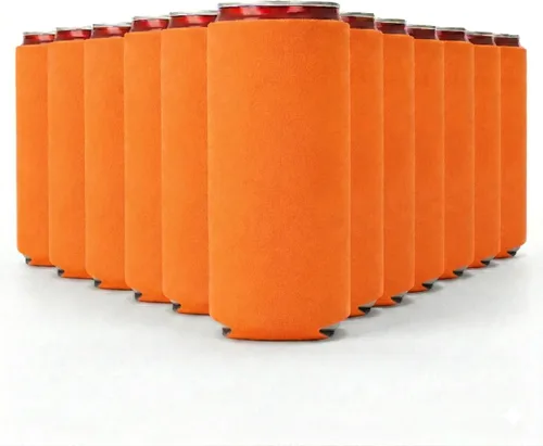 Miniatura 10 de Slim - Paquete de 12 fundas enfriadoras de latas con aislamiento de neopreno en blanco para latas de cerveza y refrescos delgados de 12 onzas