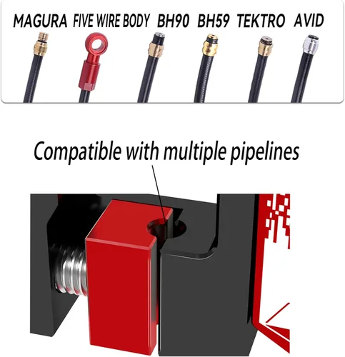 Miniatura 5 de Cortador de manguera hidráulica para bicicleta, destornillador de aguja y kit de 8 aceitunas de latón, cortes limpios y conexiones seguras, solución
