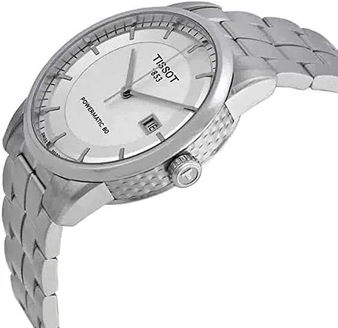 Miniatura 3 de Tissot Reloj de acero inoxidable T0864071103100 de lujo de 1.614in con esfera plateada, Plateado, Mecánico, cuerda automática