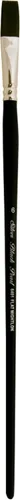 Silver Brush 6401-6 Black Pearl Mightlon - Cepillo sintético de mango largo, plano, tamaño 6