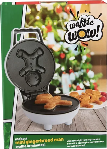Miniatura 8 de Mini Waflera Hombre de Jengibre - Haz que esta Navidad sea Especial para los Niños con Plancha de Wafles Festiva de 4", Electrodoméstico Eléctrico