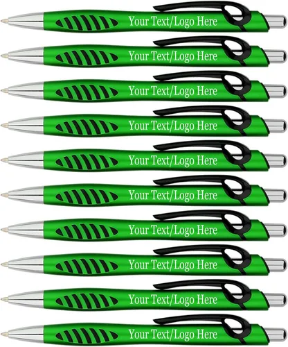 Miniatura 10 de SyPen Bolígrafos personalizados con tu logotipo o texto personalizado, paquete de 300 unidades a granel para negocios, fiestas y eventos, bolígrafos