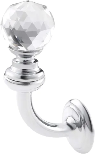 Miniatura 11 de Ganchos pequeños de cristal para montar en la pared, 2.87 x 1.46 pulgadas, soporte decorativo para toallas con tornillo para mascarilla, sombrero