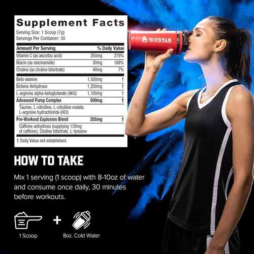 Miniatura 6 de Six Star Pre-Workout en polvo para hombres y mujeres, ICY Rocket Freeze (30 porciones) - Mezcla de bebida en polvo energético Preworkout Explosion