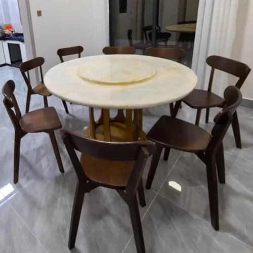 Miniatura 9 de YVYKFZD Sillas de comedor de madera maciza, juego de sillas de cocina con respaldo curvo, silla de comedor sin brazos, silla auxiliar cómoda de Negro