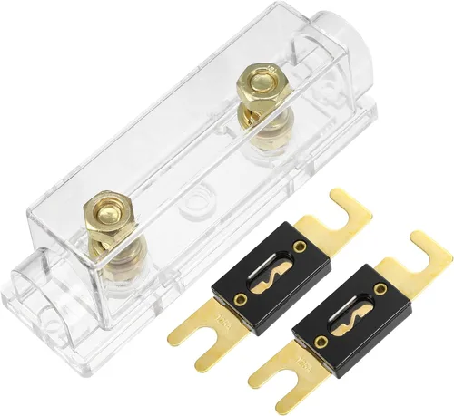Miniatura 5 de X AUTOHAUX 1 Unidades de audio para coche 0 4 8 calibre en línea ANL portafusibles transparente transparente bloque de fusibles con 2 unids 125A