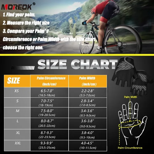 Miniatura 6 de MOREOK Cycling Gloves Bike Gloves for MenWomen-5MM Gel Pad Half Finger Bicycle Biking Gloves for CyclingWeight LiftingGymMotorcycleRowingOutdoor