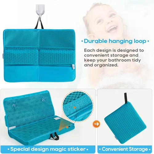 Miniatura 8 de OS OMYSTYLE Juego de rodilleras de baño para bebé, color azul