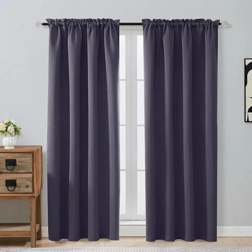 Miniatura 171 de OVZME Cortinas opacas turquesa para tratamiento de ventanas pequeñas, cortinas cortas con bloqueo de luz para ventana de cocina sobre el fregadero