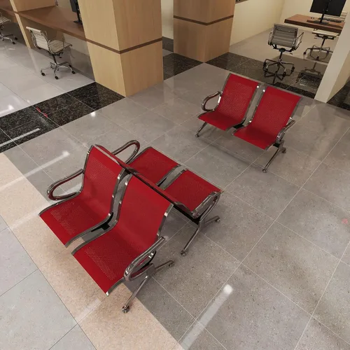 Miniatura 32 de Kinfant Silla de sala de espera de 2 asientos, sillas de recepción de invitados de oficina con respaldo ergonómico, banco de espera de aeropuerto