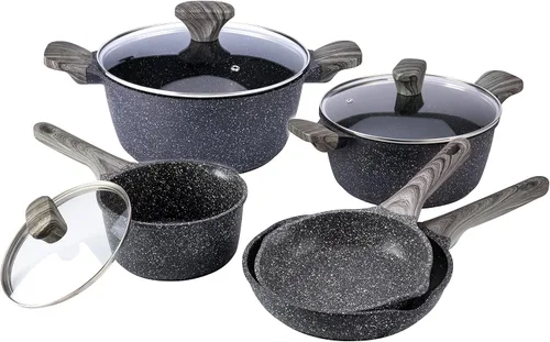 Miniatura 20 de Juego de utensilios de cocina antiadherentes de aluminio fundido Country Kitchen - Utensilios de cocina duraderos para cocina diaria, mango redondo