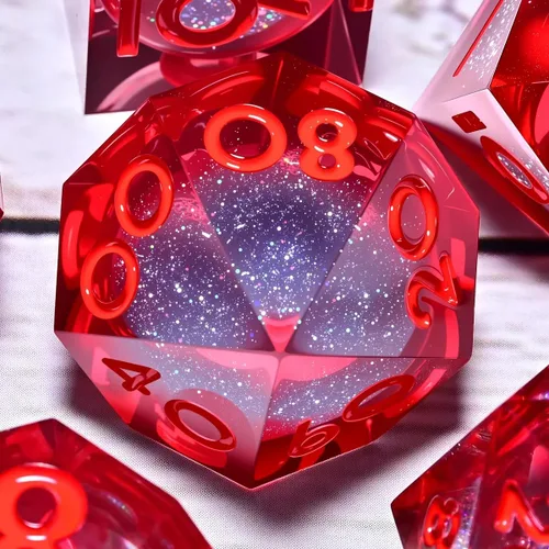 Miniatura 2 de Dados de resina con cabeza de gato DND, juego de dados poliédricos de borde afilado para juegos de rol Dungeons and Dragons RPG Explorador Mágico