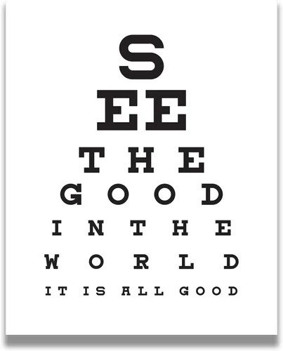 See The Good In The World - Impresión artística de pared con cita motivacional, impresión de decoración de pared, póster o lienzo para oficina,