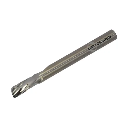 LMT Onsrud LP 64-024, carburo sólido, Super O, corte descendente, diámetro de corte de 0.250 pulgadas, longitud de corte de 0.375 pulgadas, 0.250