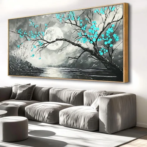 Miniatura 10 de Lienzo decorativo para pared de sala de estar, paisaje de bosque verde, sol sobre bosque, fotografía impresa en lienzo para decoración de pared