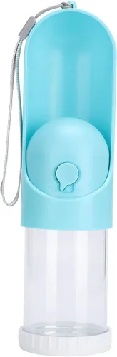 Miniatura 9 de Botella de bebida plegable para mascotas, dispensador de agua portátil para perros y gatos, taza de viaje telescópica con botón de bloqueo de agua