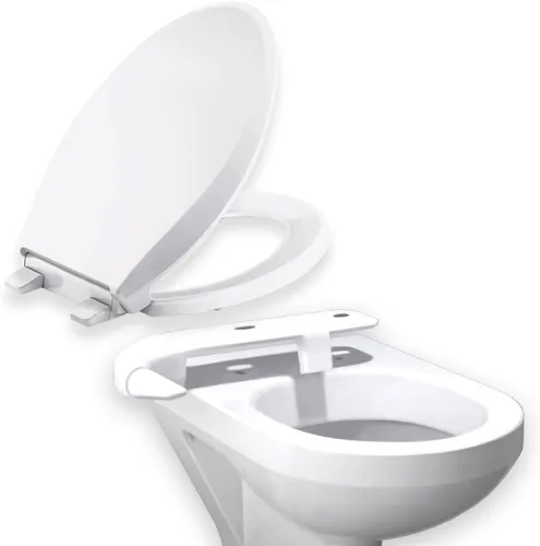 KOHLER 4636-RL-0 Cachet ReadyLatch - Asiento de inodoro alargado y cierre silencioso, accesorio para asiento de inodoro Purewash para funcionalidad