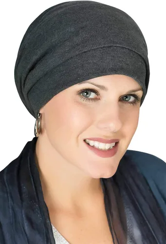 Miniatura 4 de Trinity Turbante 100% algodón - ¡3 estilos en uno! Sombreros encorvados para quimioterapia, para pacientes con cáncer.