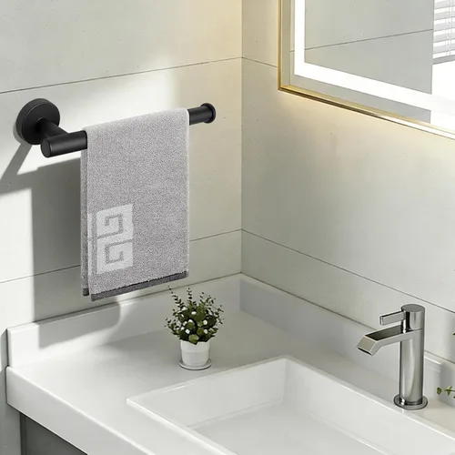 Miniatura 5 de NearMoon Toallero de Mano/Anillo de Toalla, Barra de Toalla de Mano de Acero Inoxidable Gruesa para Baño, Estante de Toalla Montado en la Pared
