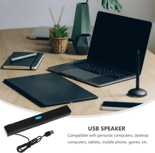Miniatura 5 de HOMSFOU Barra de sonido de TV Barra de sonido USB Altavoz USB Surround Sound Bar, mediano, negro