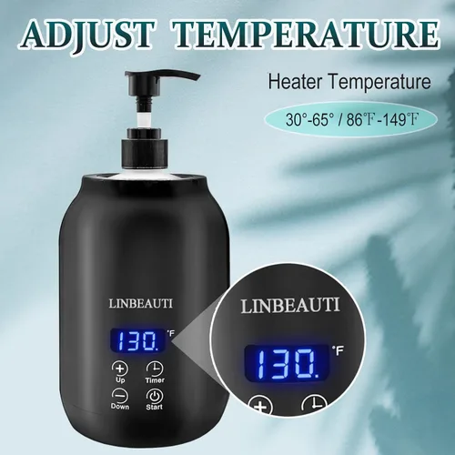 Miniatura 5 de Calentador de aceite de masaje con dos dispensadores de botellas de aceite, calentador de botellas de loción, dispensador dispensador eléctrico
