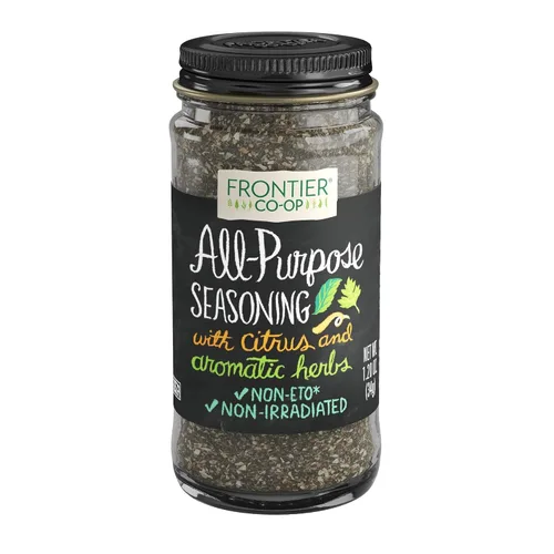 Frontier Co-op Condimento multiusos, cebolla, perejil, albahaca, cáscara de limón, tomillo, ajo y otras especias aromáticas, sin sal, Kosher | 1.2