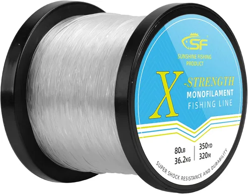 Miniatura 21 de SF - Línea de pesca monofilamento premium, carrete X-Strong de nailon mono material, línea líder para agua salada y agua dulce, Verde de alta