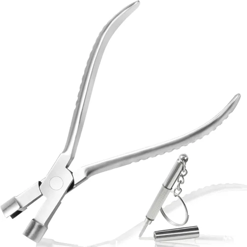 Miniatura 15 de Alicates de nailon con punta redonda y plana para lentes de 6 pulgadas, alicates de ajuste, herramienta de reparación de gafas, herramientas