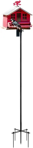Poste para casa de pájaros de 126 pulgadas, soporte para comedero de pájaros, poste resistente para casa de colibríes para estación de comedero de
