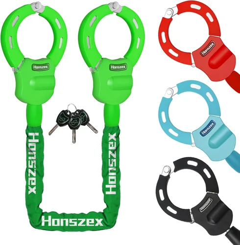 Miniatura 14 de Cerraduras de Scooter Eléctrico Honszex Antirrobo, Soporte para Teléfono de Scooter y Candado de Cadena de Scooter con Llave, Candado Antirrobo