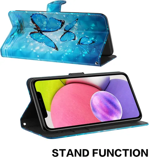 Miniatura 3 de Funda para Samsung Galaxy S22, cartera Flip Folio lindo 3D pintado de dibujos animados PU Funda de cuero PU para niñas mujeres ranuras para tarjetas