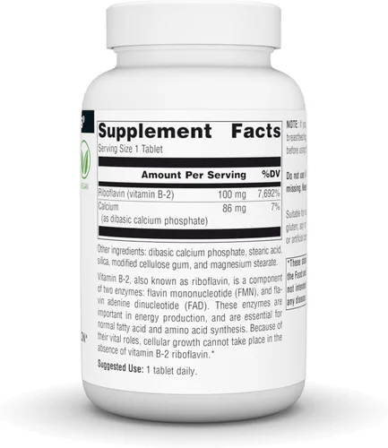 Miniatura 3 de Source Naturals Vitamina B-2 Riboflavina 100 mg Apoya la Producción de Energía - 250 Tabletas