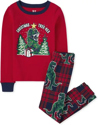 Miniatura 43 de The Children's Place Pijama de Navidad unisex para bebé, algodón Esqueleto