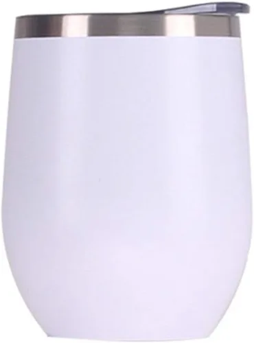 Miniatura 22 de Copas de vino de acero inoxidable, vaso aislado de doble pared con tapa para vino, café, bebidas, champán, cócteles (acero inoxidable)