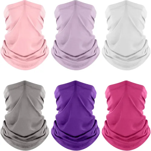 Miniatura 39 de Fuinloth Polaina para el cuello, paquete de 6 unidades de máscara facial con protección UV refrescante para hombres y mujeres