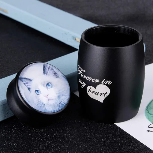 Miniatura 5 de Bivei Urnas pequeñas para cenizas humanas, urna personalizada de recuerdo con foto y texto para hombres y mujeres, mini urnas para adultos