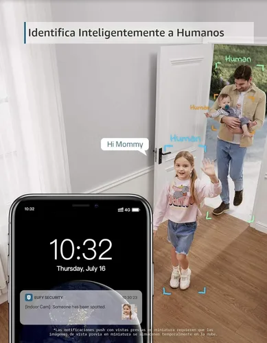 Miniatura 4 de eufy Security - Cámara Pan & Tilt de interiores de 2K. Kit de 2 cámaras, Plug-in de seguridad, cámara interior con Wi-Fi, cámara IP, inteligencia