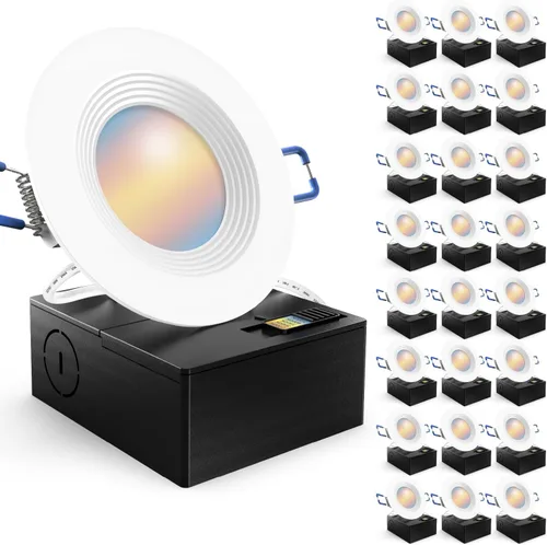 Miniatura 8 de Sunco Paquete de 24 unidades de luz LED empotrable de 6 pulgadas, luces empotrables sin carcasa para techo, con borde, 850 LM, 14 W, CCT 3000K