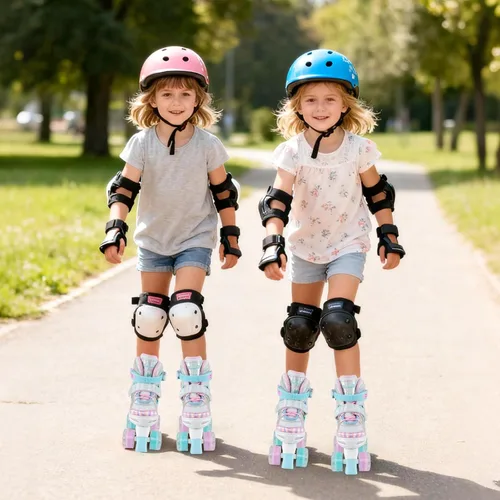 Miniatura 2 de BABY JOY Patines de ruedas de mariposa, 4 tamaños ajustables para niñas, adolescentes y adultos de 5 a 8 a 13 años o más, con ruedas iluminadas