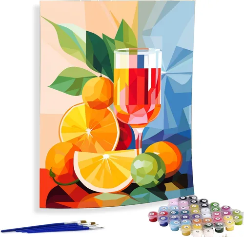 Miniatura 15 de Diymood Pintura por números para adultos, Navidad, pintura al óleo de muñeco de nieve, kits de pintura acrílica por números para niños, adultos