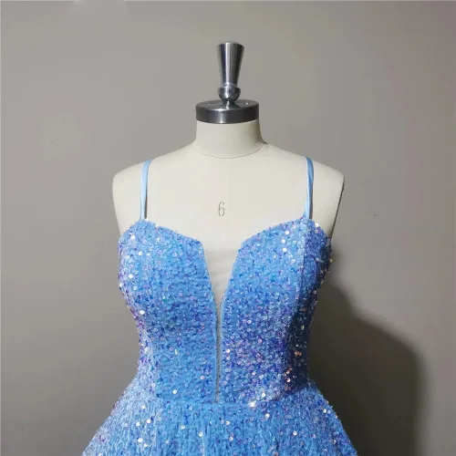 Miniatura 4 de SHLFETWLUA Vestidos de fiesta de lentejuelas para adolescentes, con tirantes delgados, brillantes, sexy, sin espalda, ajustados, cortos, vestidos