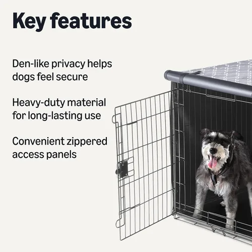 Miniatura 2 de Amazon Basics Funda para jaula de perro para jaula de alambre de 42 pulgadas, cubierta de perrera