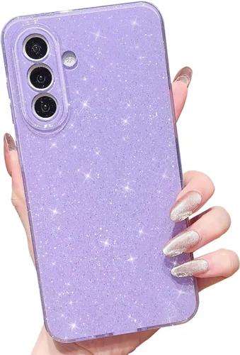 Miniatura 24 de MINSCOSE Funda compatible con Samsung Galaxy A14 5G, bonita funda delgada con purpurina fina, a prueba de golpes, de TPU para mujeres y niñas