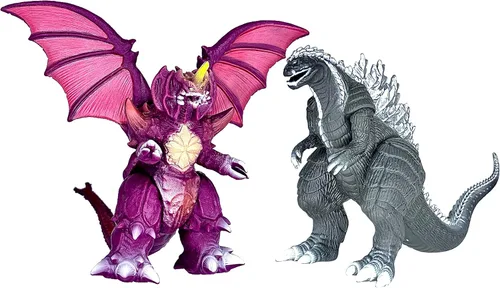 Miniatura 13 de TwCare Juego de 2 figuras de acción de juguete legendarias Shin Monster vs Mecha King Ghidorah, articulaciones movibles, serie de películas, Mecha