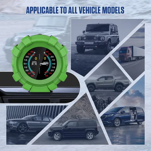 Miniatura 9 de MR CARTOOL Medidor de pendiente GPS, inclinómetro digital, velocímetro de coche, pantalla frontal HUD para vehículos todoterreno (M95, M95)