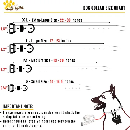 Miniatura 6 de ADITYNA Collar de cuero resistente para perros extra grandes, collar de cuero rojo suave y fuerte para razas XL